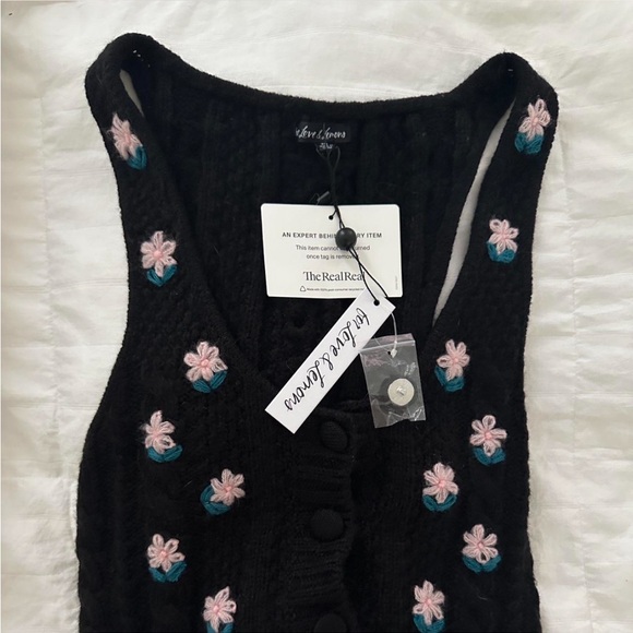 For Love and Lemons Floral Knit Vest - Picture 5 of 6